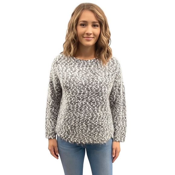 Two by Vince Camuto Sweater, Gray & White, Size S - Picture 1 of 7